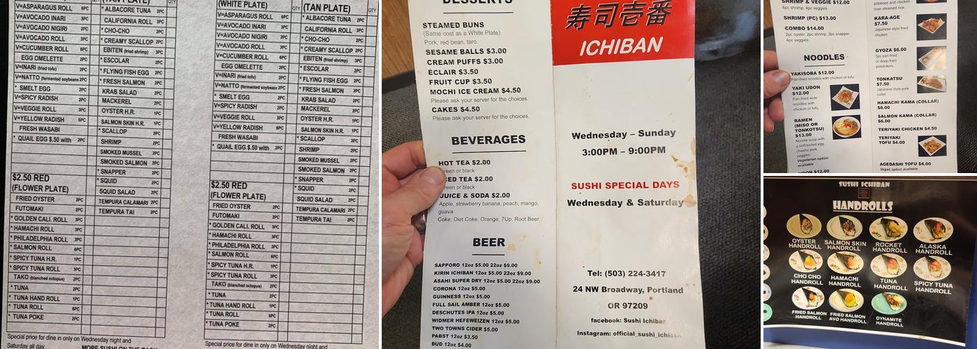 Sushi Ichiban Menu