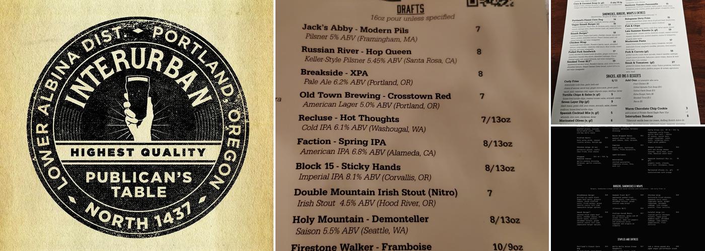 Interurban Menu