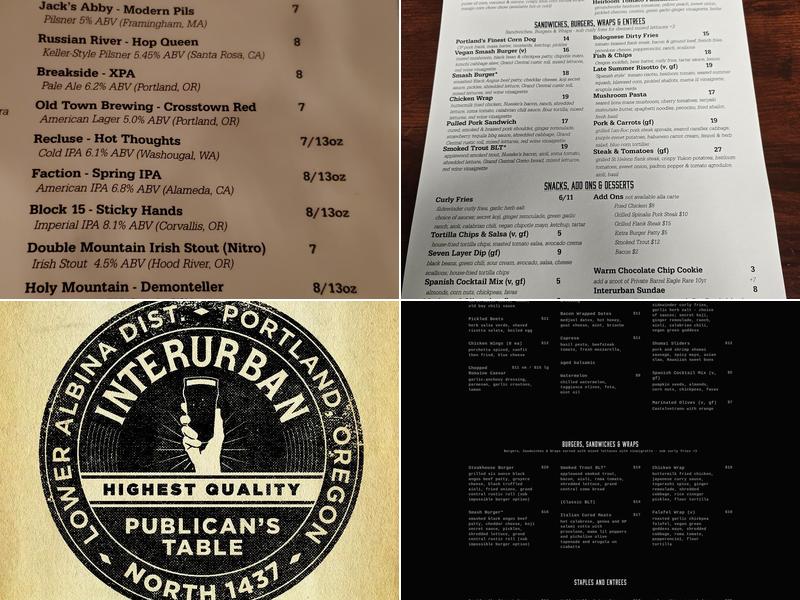 Interurban Menu