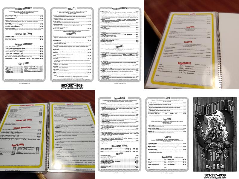 Clamity Jae's Menu