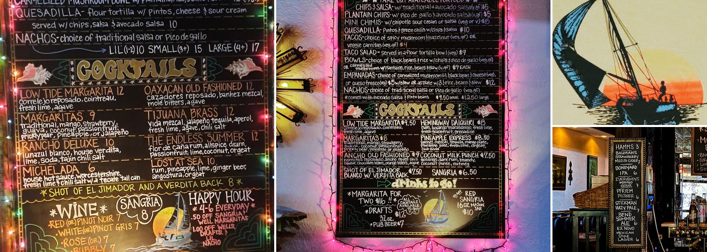 The Low Tide Lounge Menu