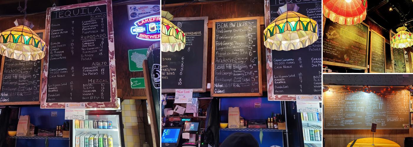 The Bear Paw Inn Menu