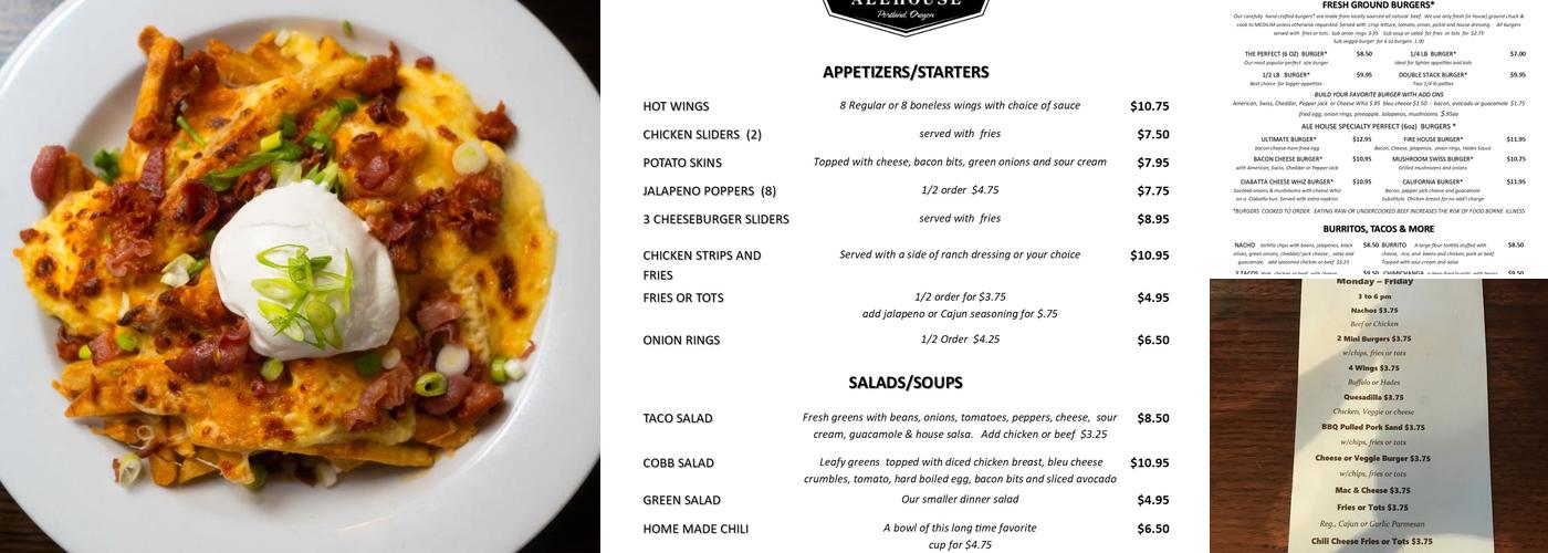 Concordia Ale House Menu