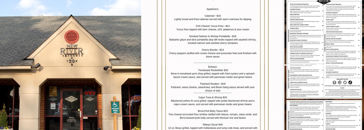 New River Taphouse Menu