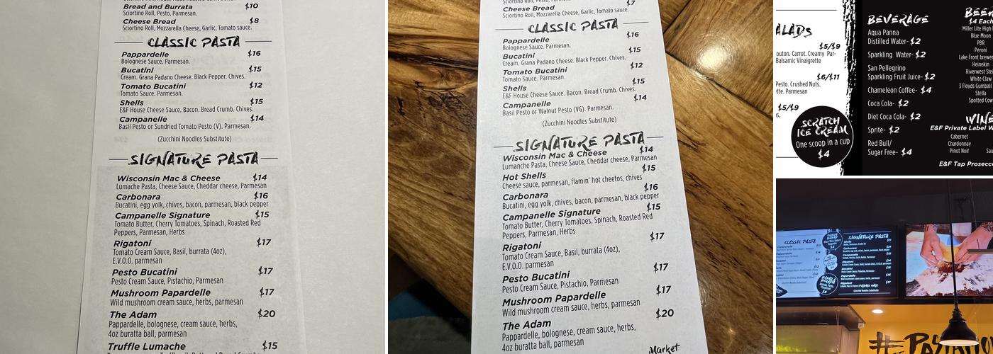 Egg & Flour Pasta Bar Menu