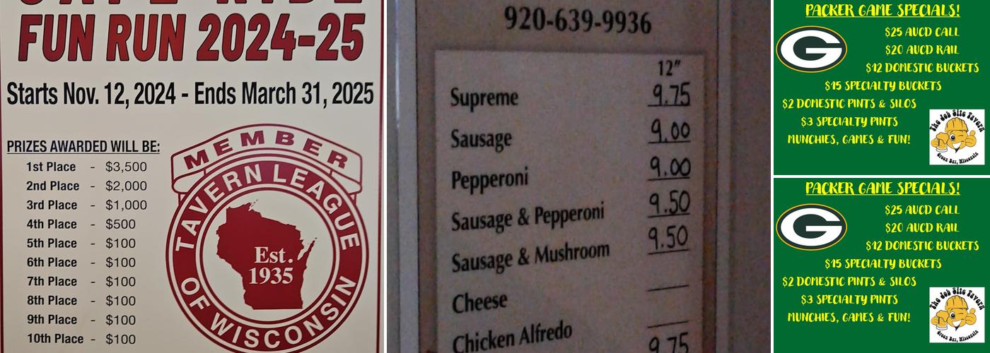 The Job Site Tavern Menu