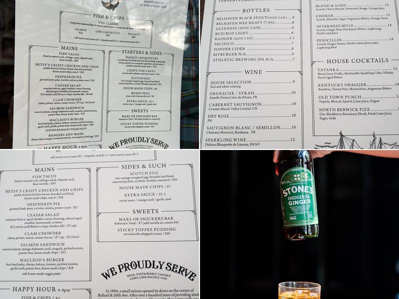 Macleod’s Scottish Pub Menu