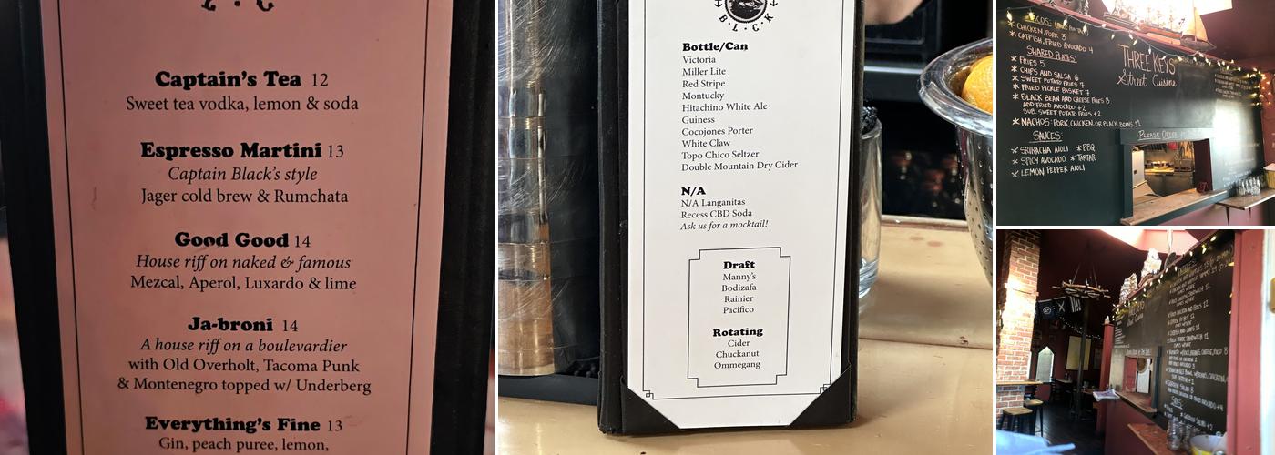 Captain Blacks Menu