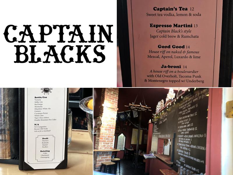 Captain Blacks Menu