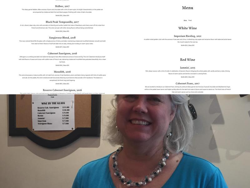 Elevation Cellars Menu