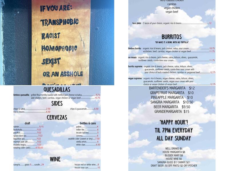 Cha Cha Lounge Menu