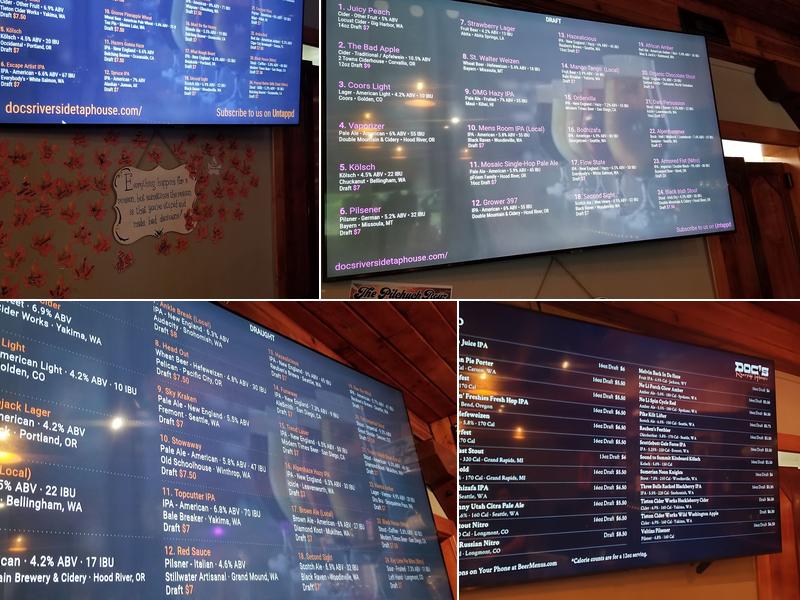 Doc's Riverside Taphouse Menu