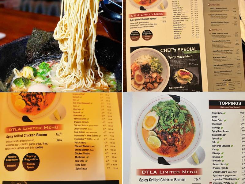 JINYA Ramen Bar - Downtown LA Menu