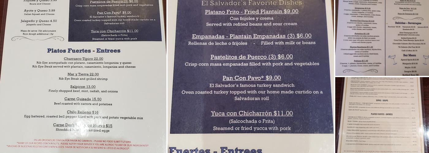 Jaragua Menu