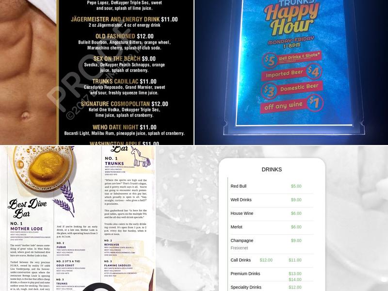Trunks Menu