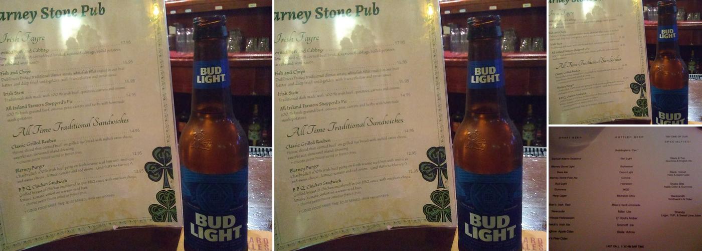 Blarney Stone Pub Menu