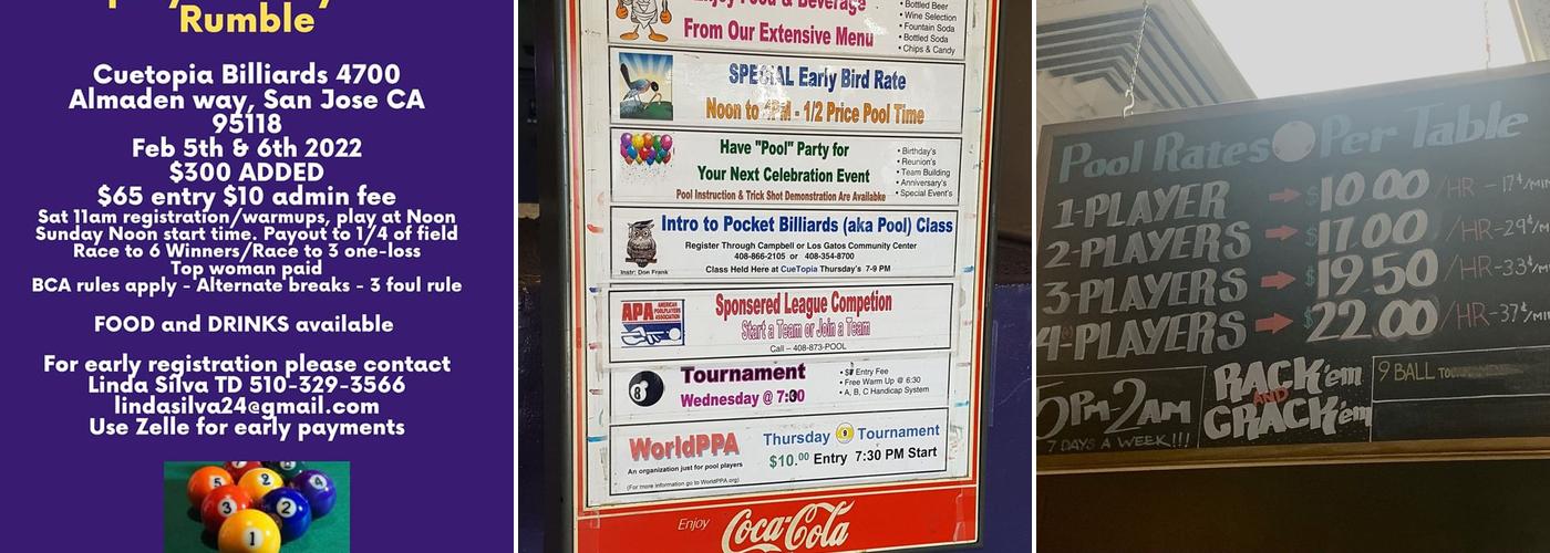 Cuetopia Billiard Cafe Menu