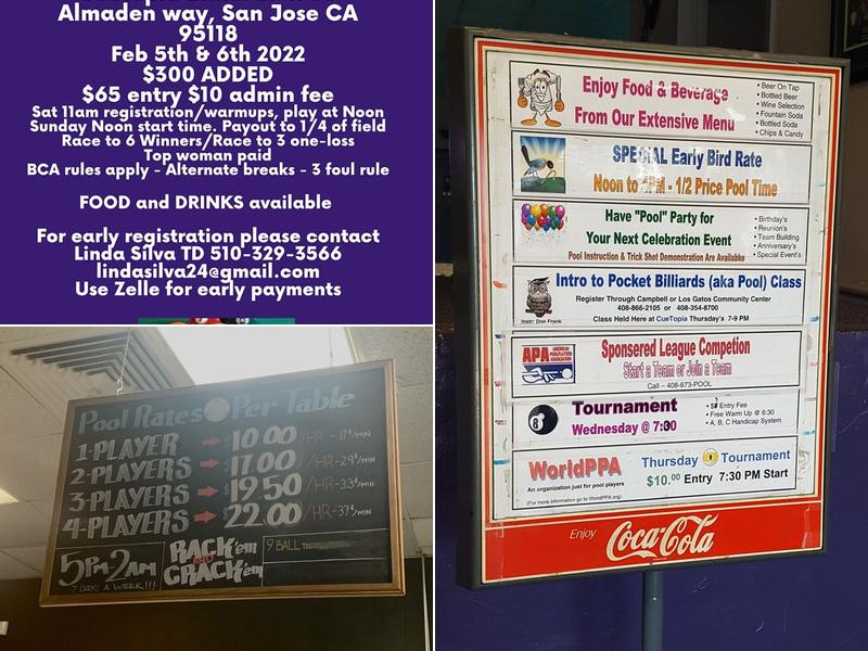 Cuetopia Billiard Cafe Menu