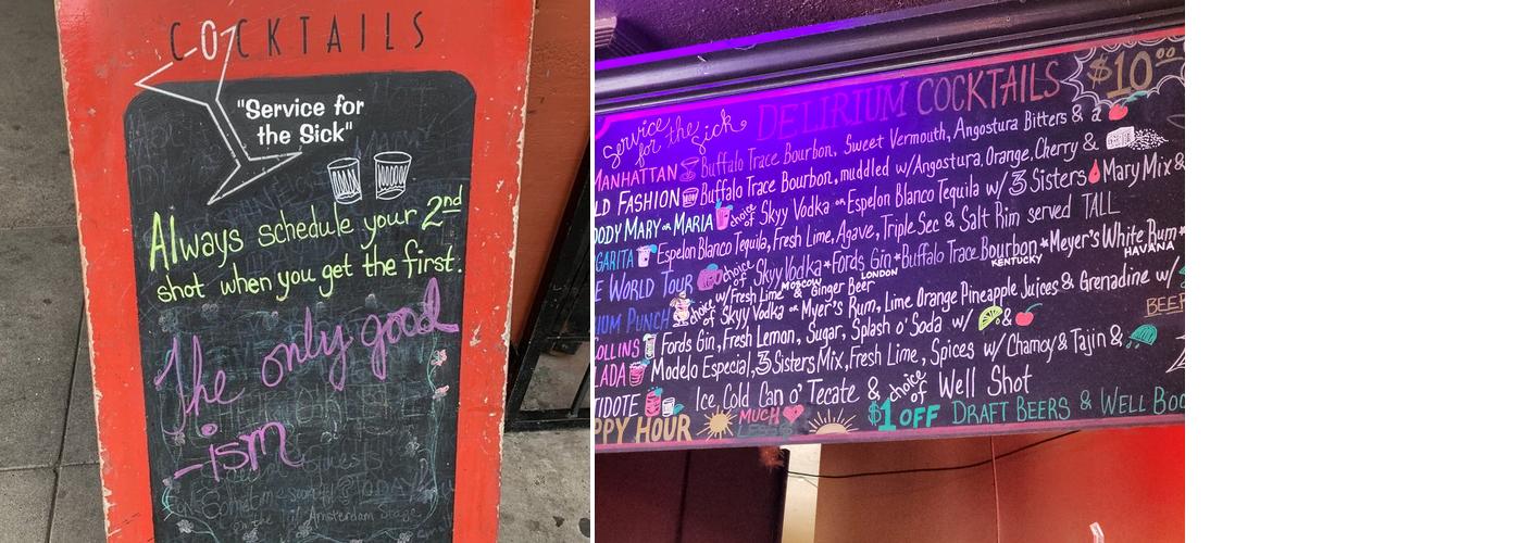 Delirium Menu