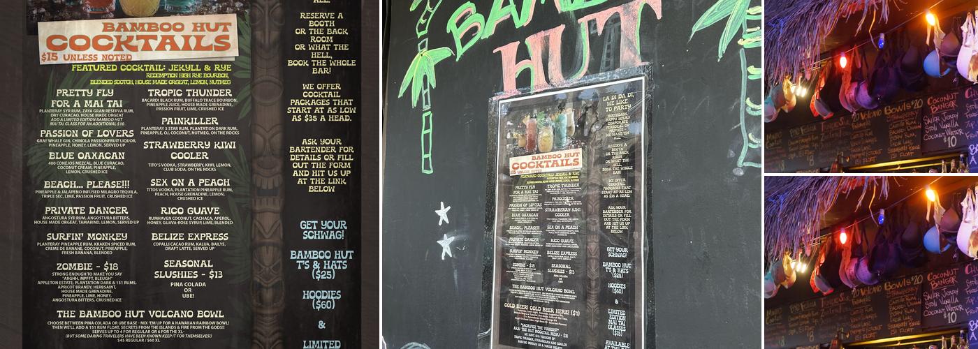Bamboo Hut Menu
