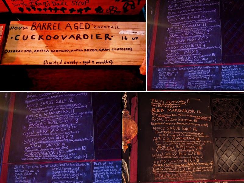 The Royal Cuckoo Menu