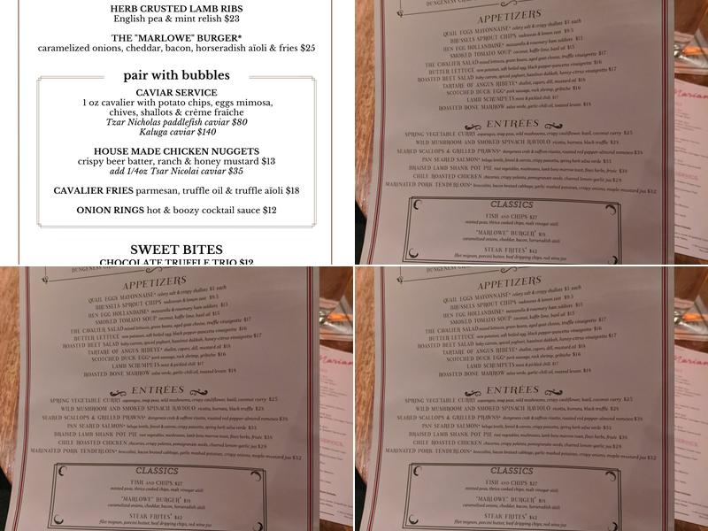 Marianne's Menu