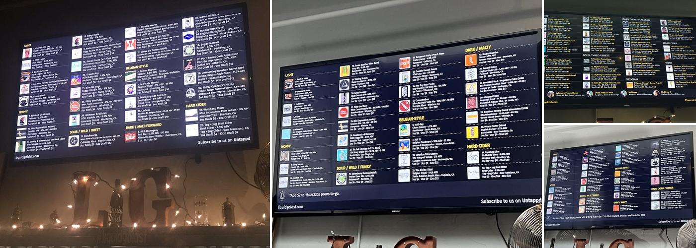 Liquid Gold Menu
