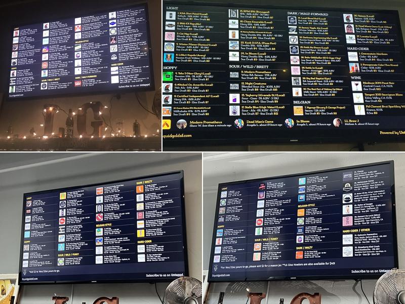 Liquid Gold Menu