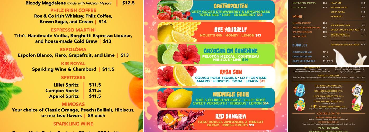 Midnight Sun Menu
