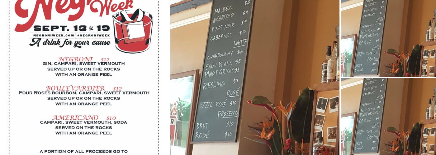 83 Proof Menu