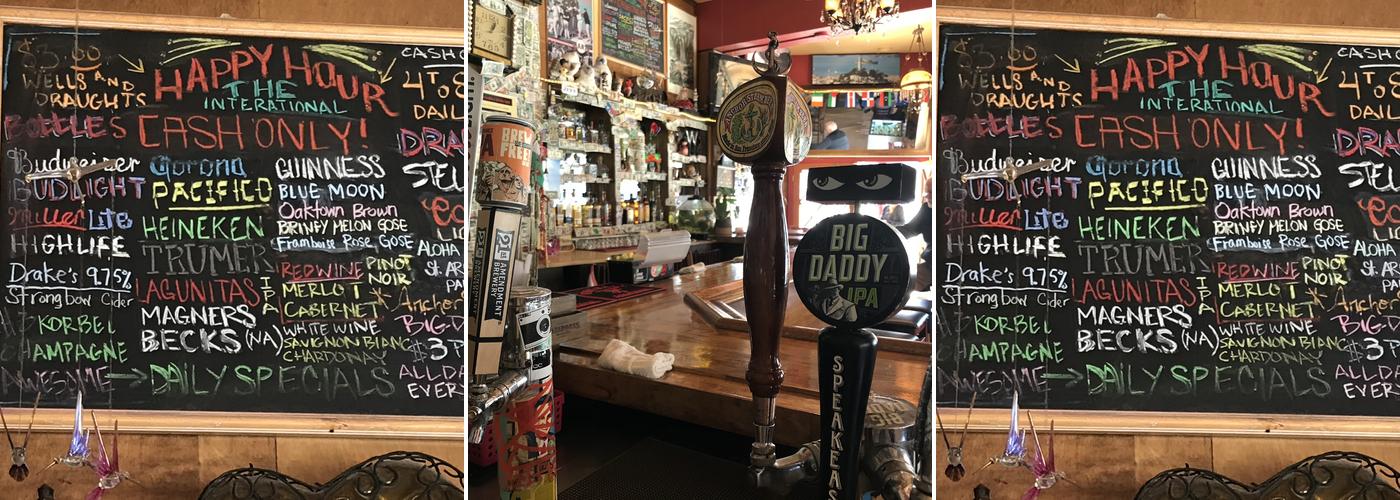 International Sports Bar Menu