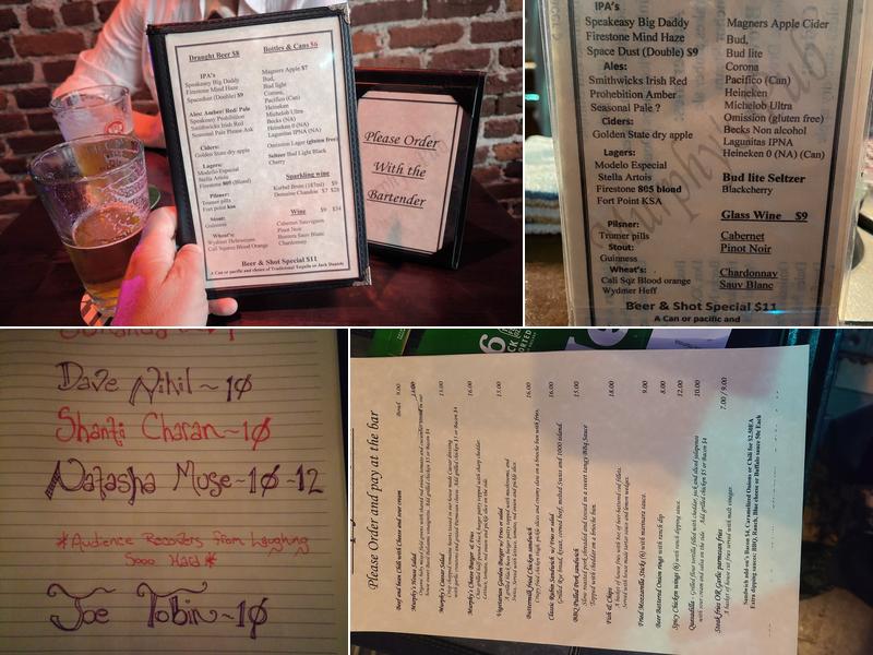 Murphy's Pub Menu