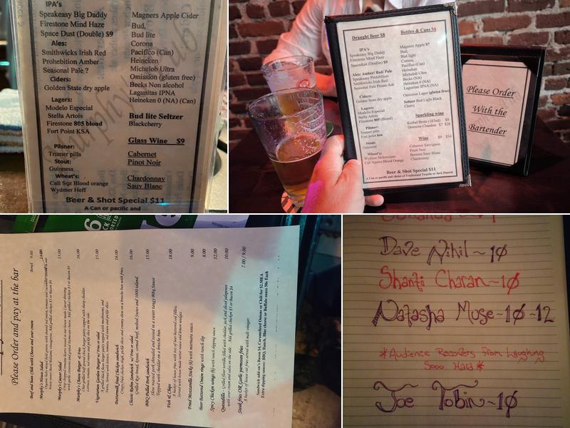 Murphy's Pub Menu