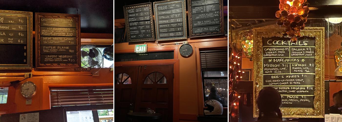 Casanova Lounge Menu