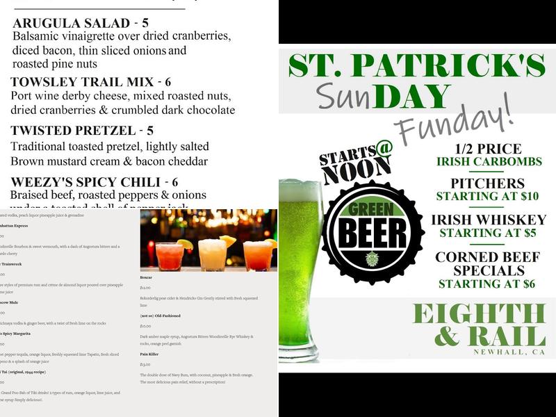 Eighth & Rail Menu