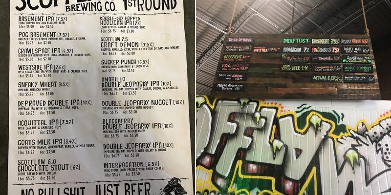 Scofflaw Brewing Co. Menu