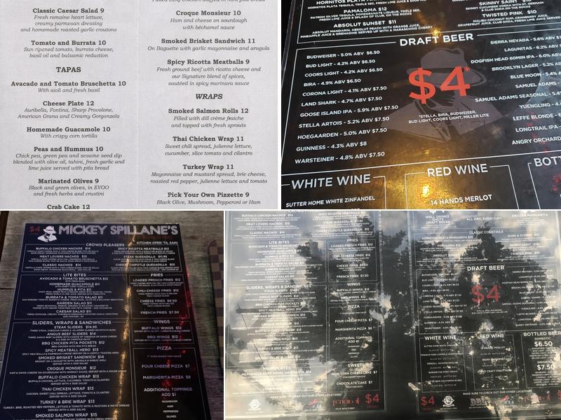 Mickey Spillane's Menu