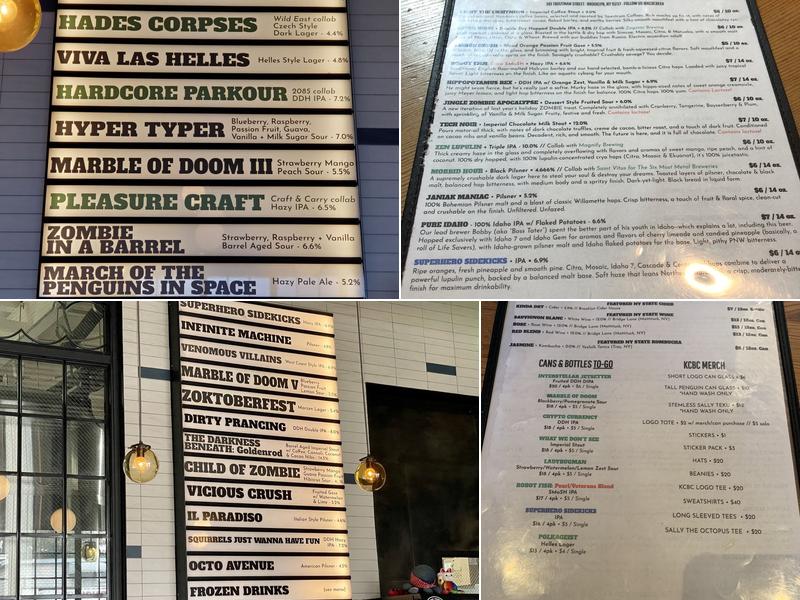 Kings County Brewers Collective Menu