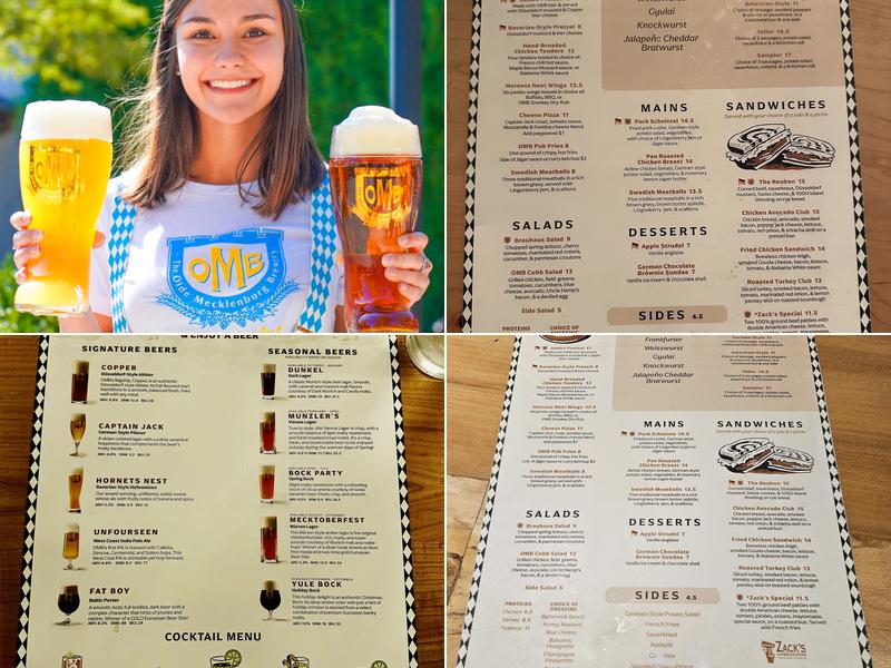 The Olde Mecklenburg Brewery & Biergarten Menu