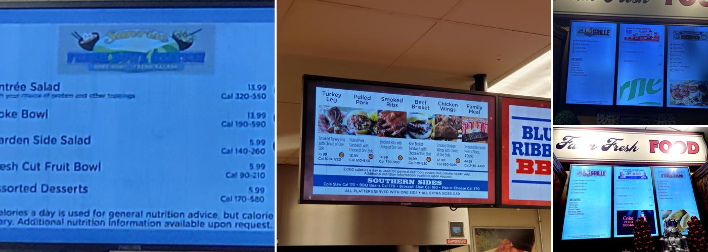 Harmony Hall Menu
