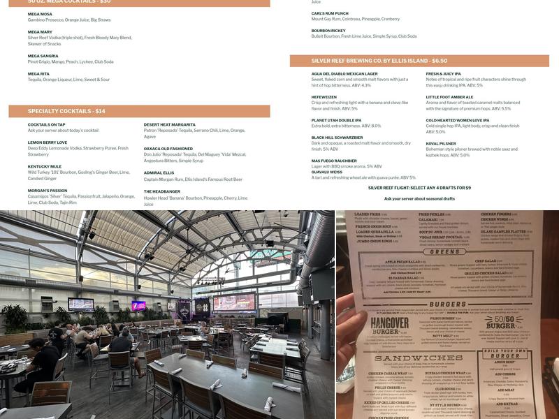 Ellis Island Casino & Hotel Menu