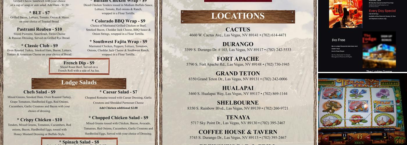Durango Lodge Menu