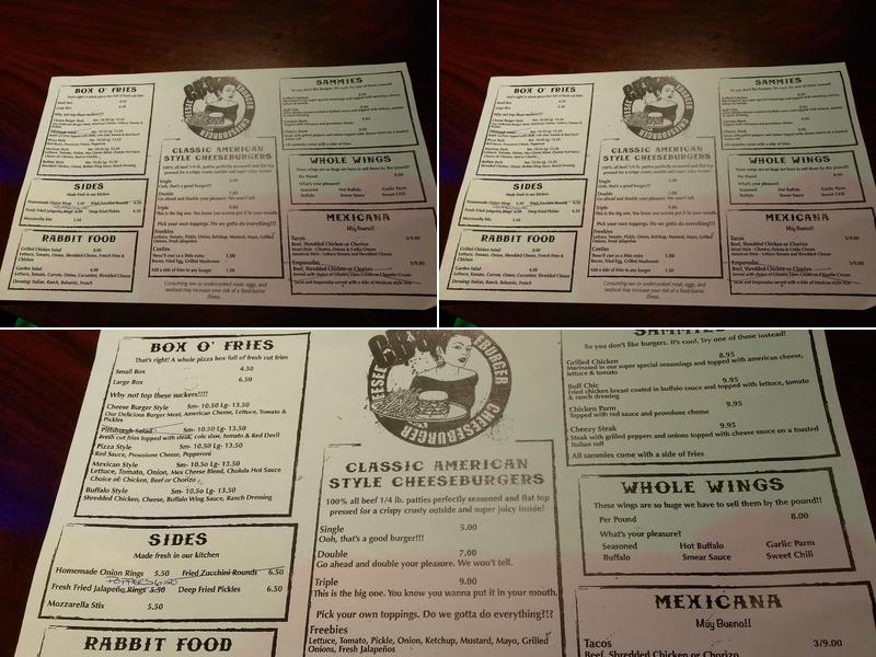 Casey's Draft House Menu