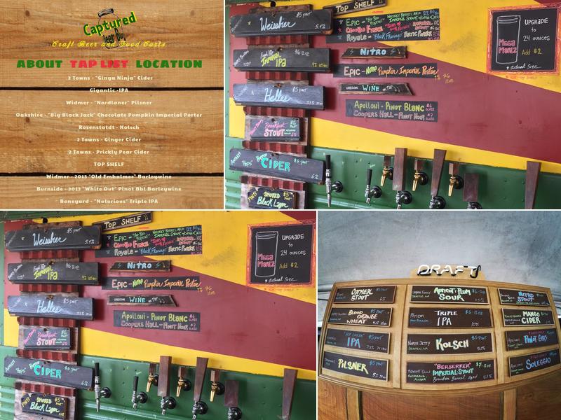 Captured Beer Bus Menu