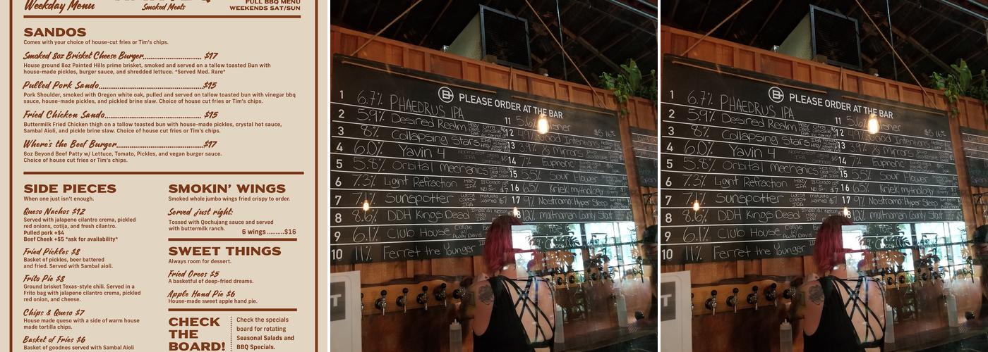 Culmination Brewing Menu