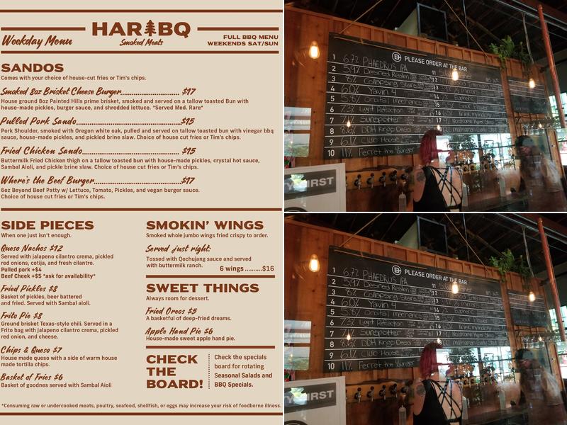 Culmination Brewing Menu