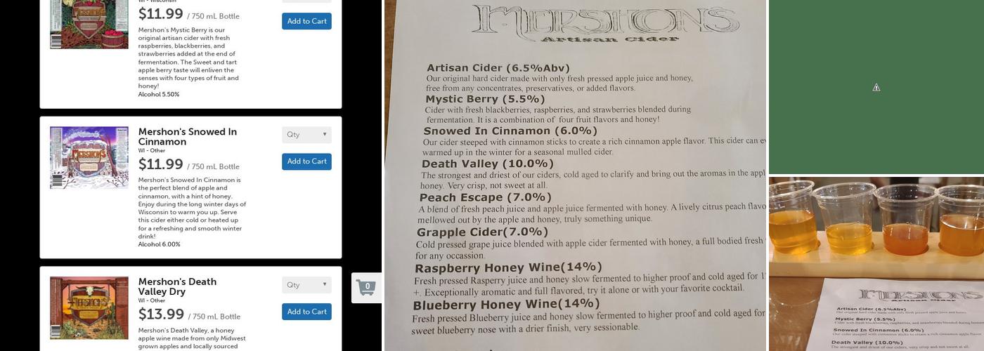 Mershon's Cidery Menu
