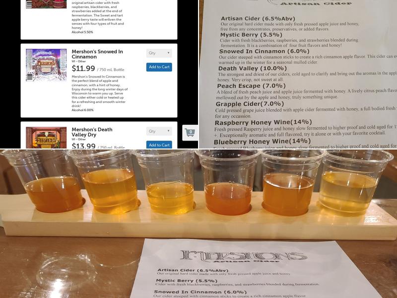 Mershon's Cidery Menu