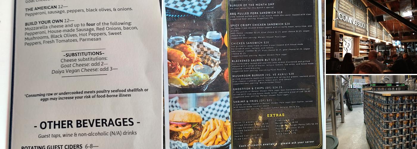 Ghostfish Brewing Company Menu