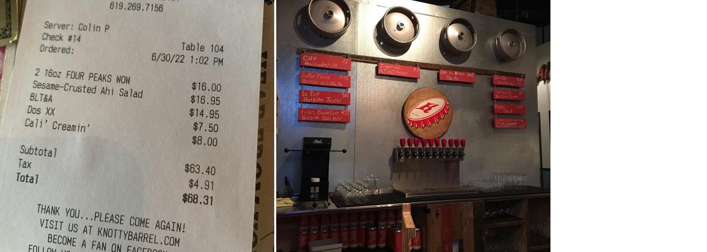 Knotty Brewing Co. Menu